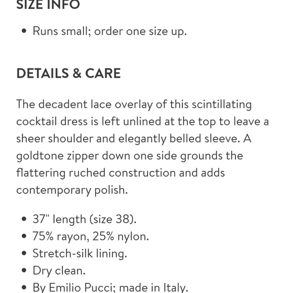 Emilio Pucci one shoulder black lace dress sz 40 / 6 - Picture 11 of 16